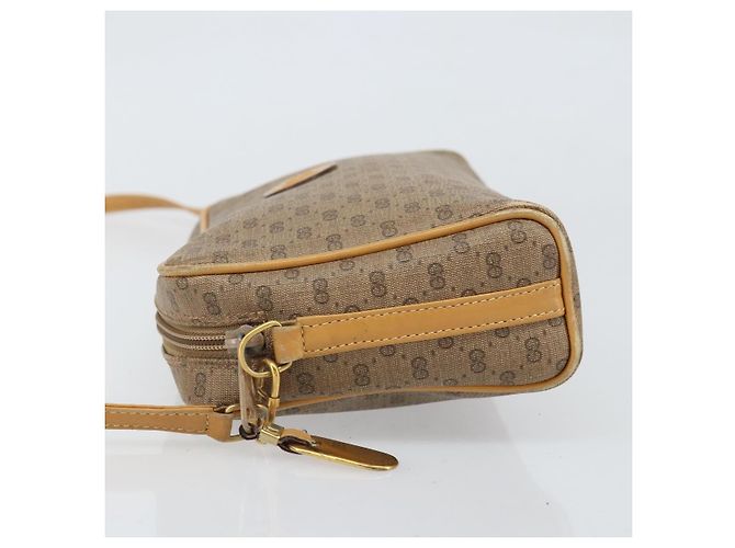 Gucci Borsa a spalla Micro GG Supreme in PVC Beige Oro Auth 170584 D'oro - vista 5