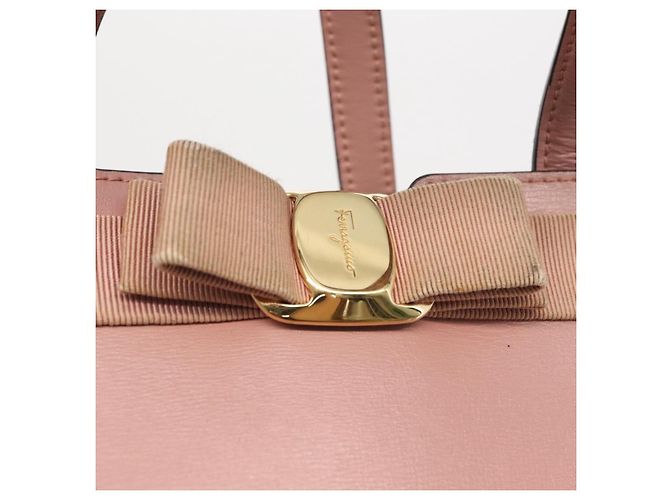 Borsa a mano in pelle Salvatore Ferragamo Vala 2way Rosa Oro Auth 170124 D'oro - vista 17