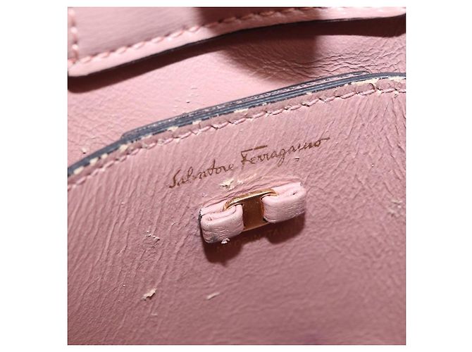Borsa a mano in pelle Salvatore Ferragamo Vala 2way Rosa Oro Auth 170124 D'oro - vista 18