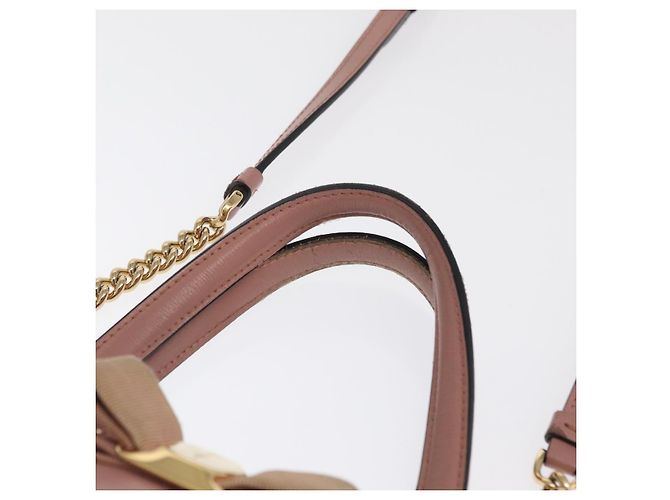 Borsa a mano in pelle Salvatore Ferragamo Vala 2way Rosa Oro Auth 170124 D'oro - vista 9