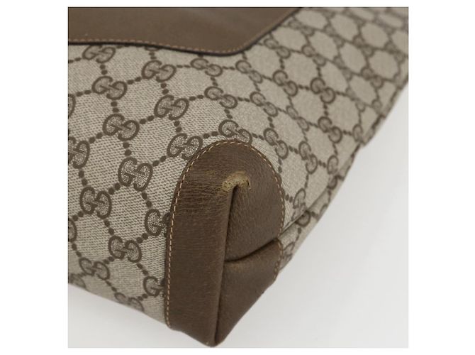 Gucci Borsa Tote GG Supreme in PVC Beige Oro 002 103 1301 Auth ka2063 - vista 10
