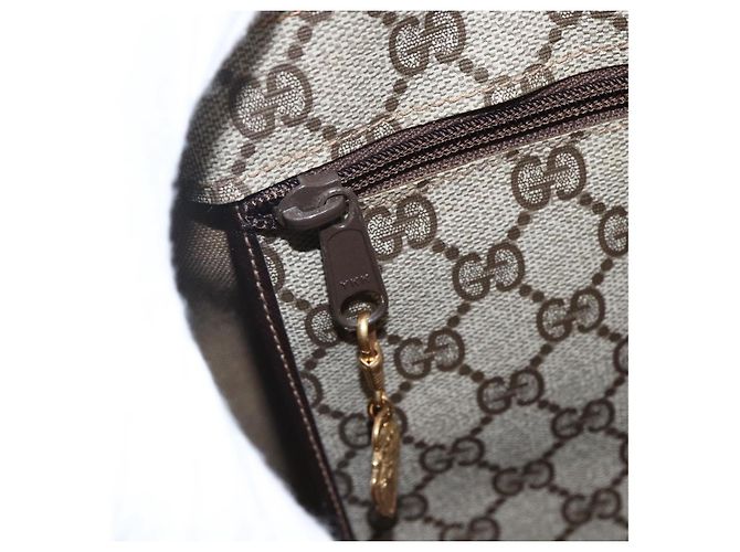 Gucci Borsa Tote GG Supreme in PVC Beige Oro 002 103 1301 Auth ka2063 - vista 16