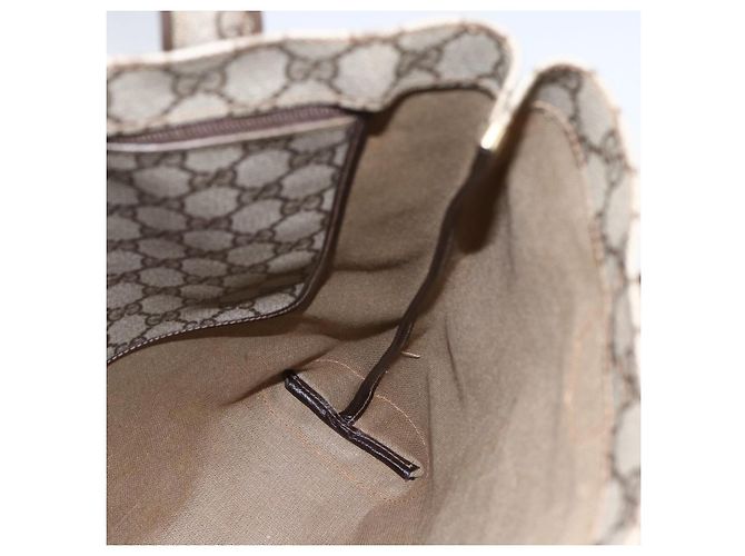 Gucci Borsa Tote GG Supreme in PVC Beige Oro 002 103 1301 Auth ka2063 - vista 18