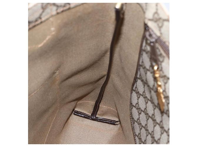 Gucci Borsa Tote GG Supreme in PVC Beige Oro 002 103 1301 Auth ka2063 - vista 19