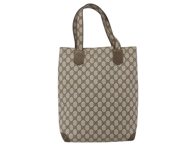 Gucci Borsa Tote GG Supreme in PVC Beige Oro 002 103 1301 Auth ka2063 - vista 3