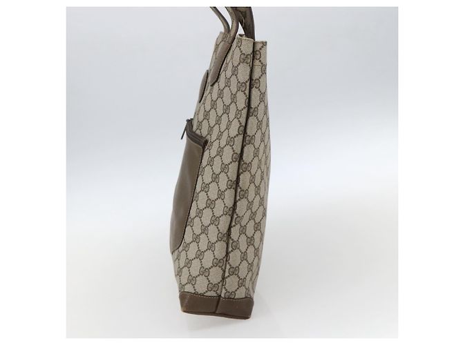 Gucci Borsa Tote GG Supreme in PVC Beige Oro 002 103 1301 Auth ka2063 - vista 5