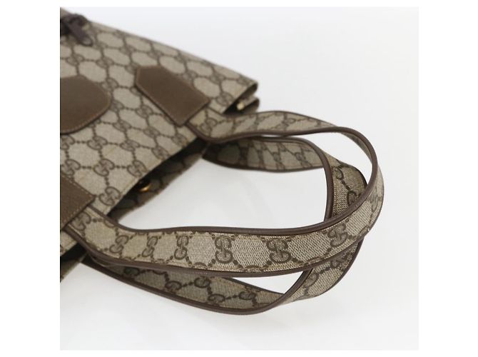 Gucci Borsa Tote GG Supreme in PVC Beige Oro 002 103 1301 Auth ka2063 - vista 7