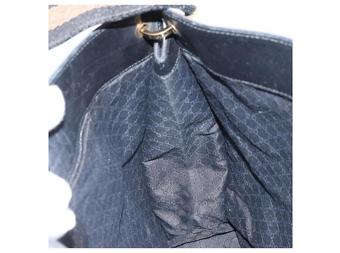 Borsa a Spalla Sherry Line GUCCI in Tela Nera e Oro 90656 Auth hk3366 Nero D'oro - vista 18
