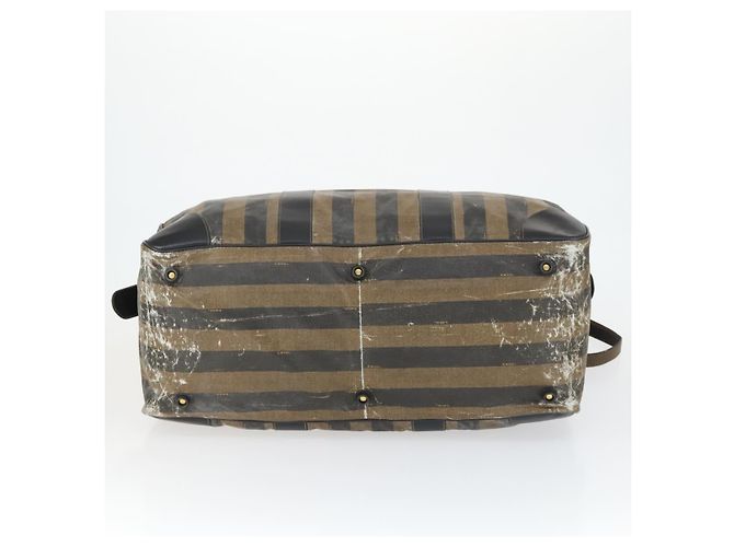 Pequin Borsa Boston in tela Pecan FENDI Nylon 2in1 Nero Marrone oro Auth th6585 D'oro - vista 5