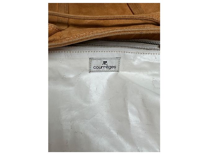Vintage Courreges Wildlederhandtasche braun - Ansicht 10