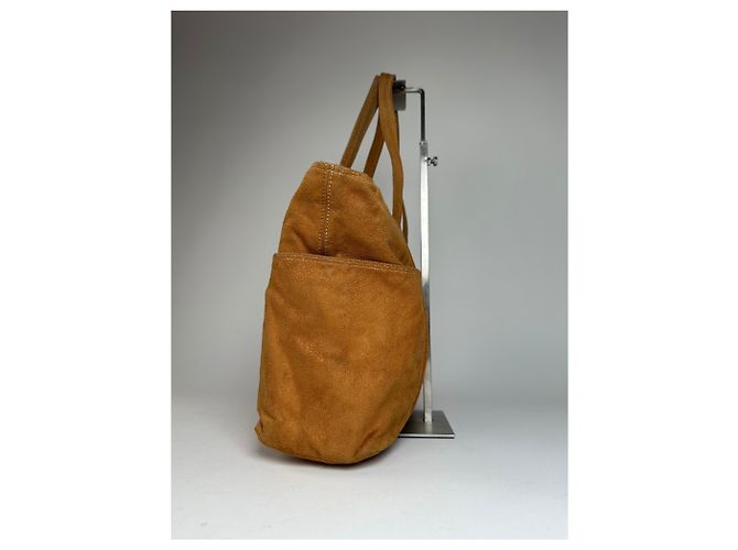 Vintage Courreges Wildlederhandtasche braun - Ansicht 3