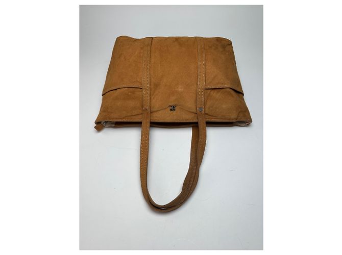 Vintage Courreges Wildlederhandtasche braun - Ansicht 4