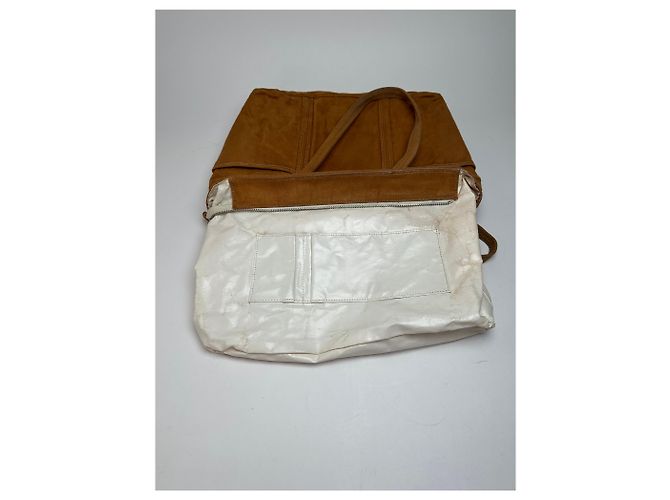 Vintage Courreges Wildlederhandtasche braun - Ansicht 8