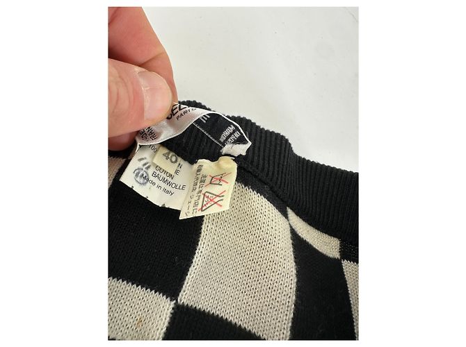 Céline Vintage Celine Paris Rock mit Schachmuster in Schwarz und Weiß 40/L - Ansicht 10