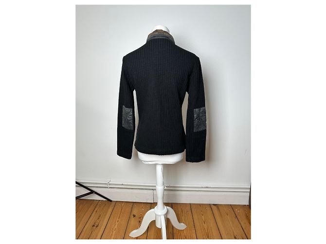 Vintage Fendi Roma Wollpullover Schwarz Braun 36/S - Ansicht 3