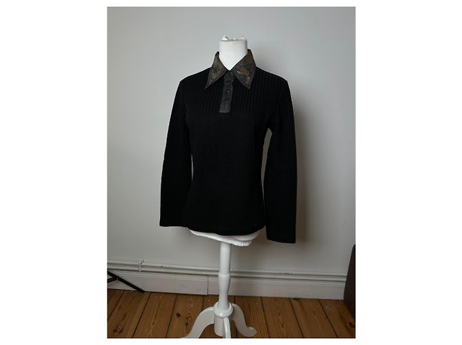 Vintage Fendi Roma Wollpullover Schwarz Braun 36/S - Ansicht 7
