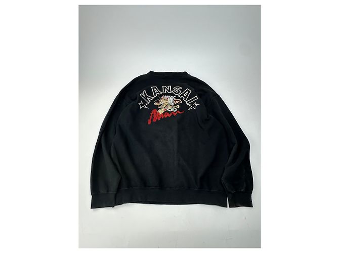 Autre Marque Pull ras du cou abstrait vintage Kansai Yamamoto noir M - vue 10