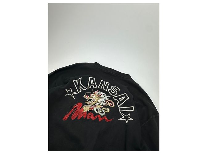 Autre Marque Pull ras du cou abstrait vintage Kansai Yamamoto noir M - vue 11