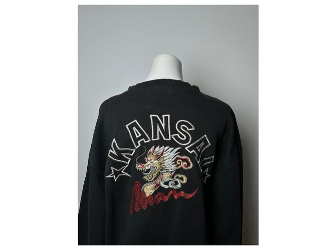 Autre Marque Pull ras du cou abstrait vintage Kansai Yamamoto noir M - vue 13
