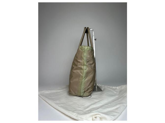 Vintage Prada Polyester-Handtasche Grau - Ansicht 3