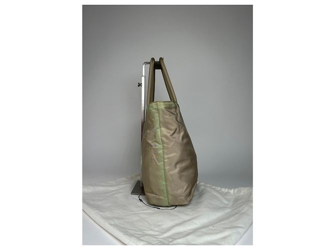 Vintage Prada Polyester-Handtasche Grau - Ansicht 6