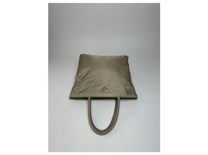 Vintage Prada Polyester-Handtasche Grau - Ansicht 7