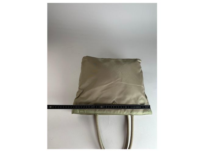 Vintage Prada Polyester-Handtasche Grau - Ansicht 9