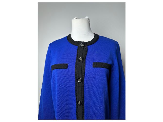 Vintage Yves Saint Laurent Pullover Blau Schwarz M - Ansicht 10