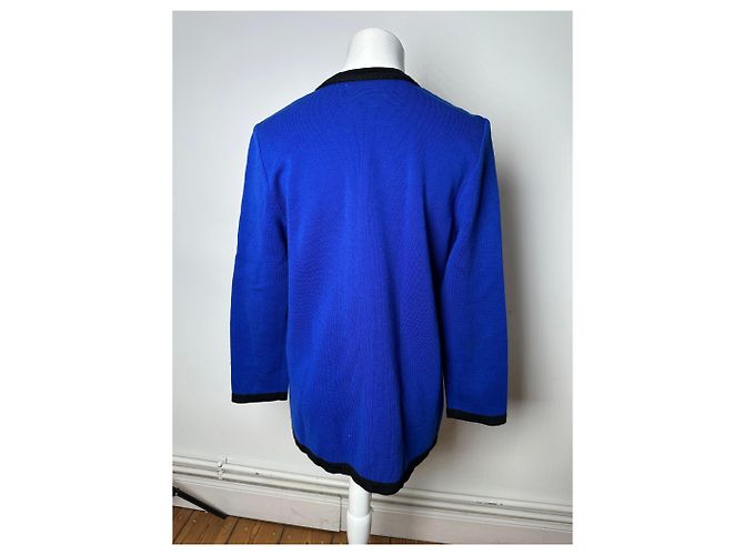 Vintage Yves Saint Laurent Pullover Blau Schwarz M - Ansicht 11