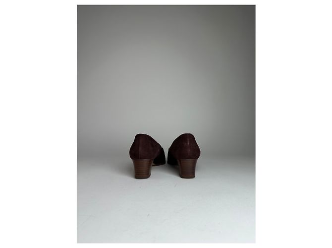 Bamboo Décolleté in suede vintage Gucci con bambù marrone EU36C - vista 5