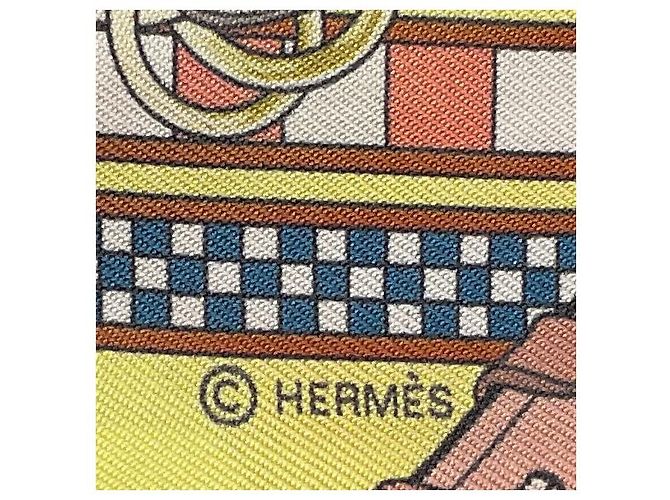 Hermès Hermes Multi Equestrian Print Silk Twilly Scarf Multiple colors - view 7