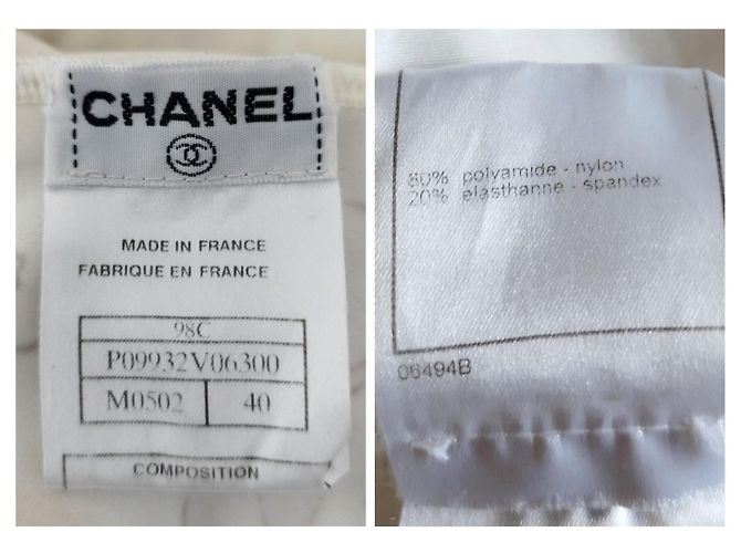 Chanel Badeanzug in Weiß und Multicolor mit Camellia-Muster - 1998 Mehrfarben - Ansicht 7