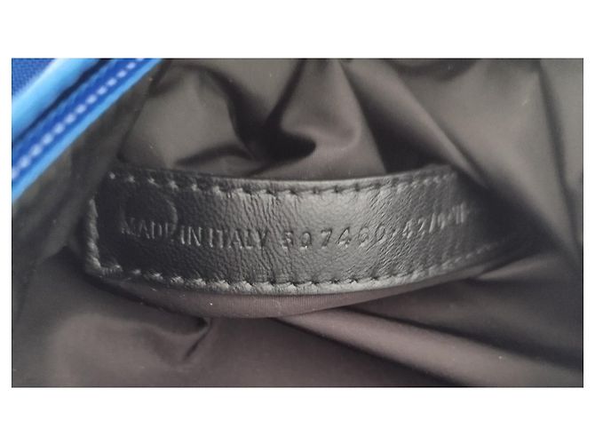 Zaino Balenciaga Wheel in nylon blu - vista 10