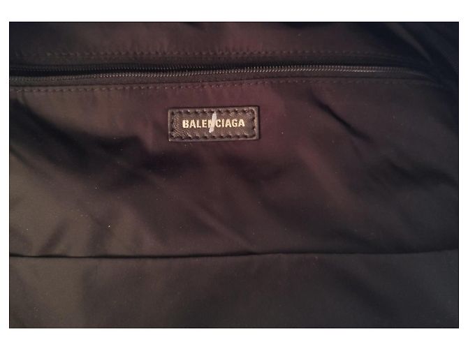 Zaino Balenciaga Wheel in nylon blu - vista 11