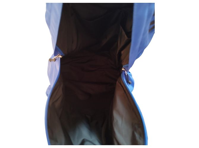 Zaino Balenciaga Wheel in nylon blu - vista 12