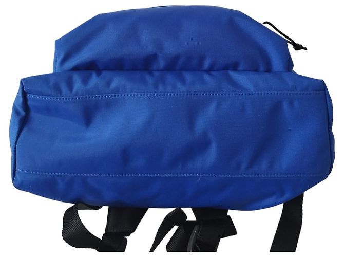 Zaino Balenciaga Wheel in nylon blu - vista 9