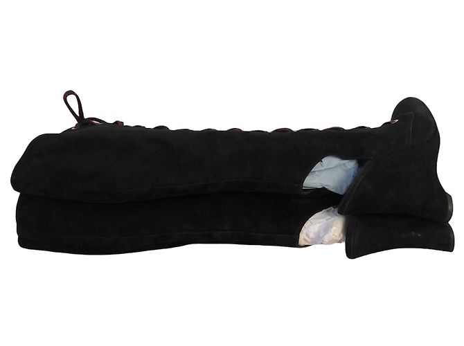 Botas Prada de piel de ternera ante negro - vista 10