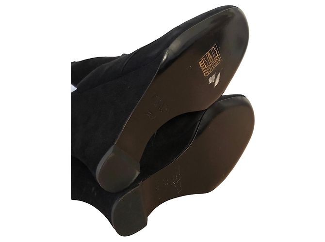 Botas Prada de piel de ternera ante negro - vista 9