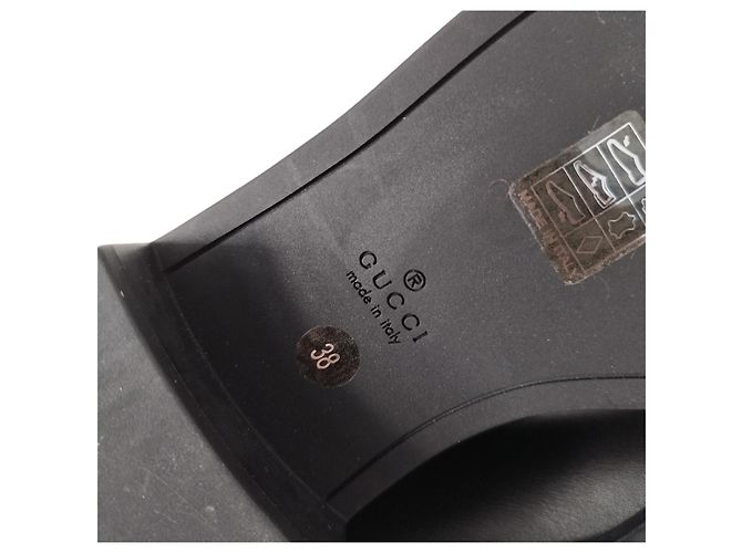 Gucci Monogram GG Black Leather Riding Boots - view 9