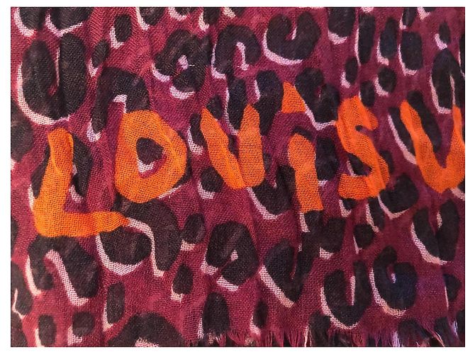 Bufanda Louis Vuitton de la Colección Stephen Sprouse con estampado de leopardo Multicolor - vista 2