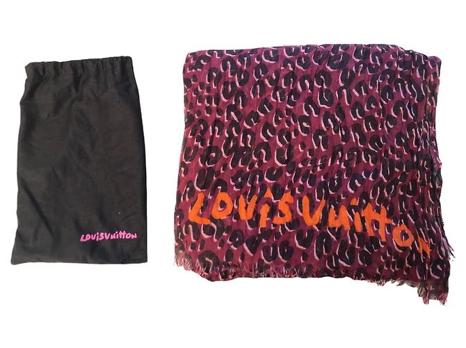 Bufanda Louis Vuitton de la Colección Stephen Sprouse con estampado de leopardo Multicolor - vista 5