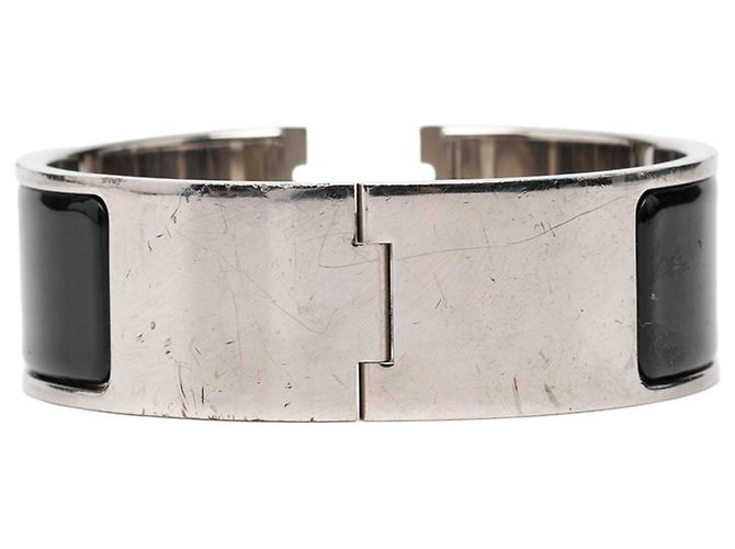 Hermès Click-Clack H PM Armband Schwarz Silber - Ansicht 3