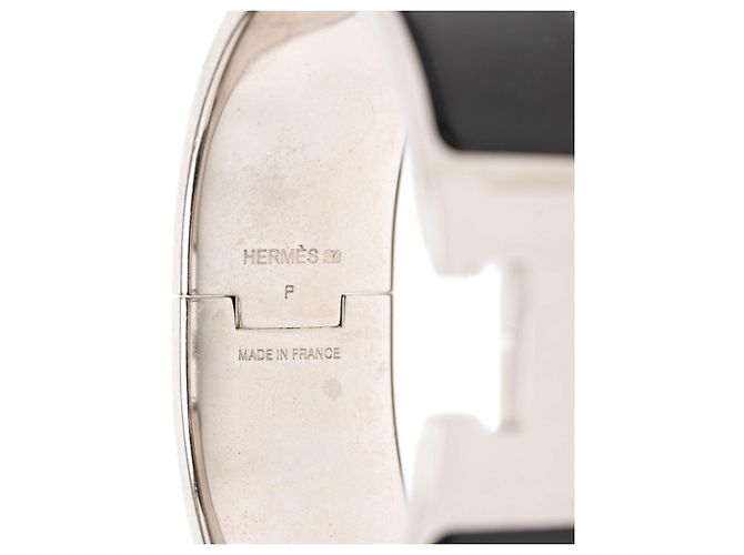 Hermès Click-Clack H PM Armband Schwarz Silber - Ansicht 4