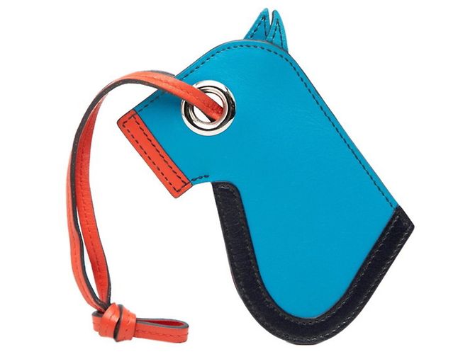 Portachiavi Charm Borsa Camaieu Hermès Blu Arancione - vista 2