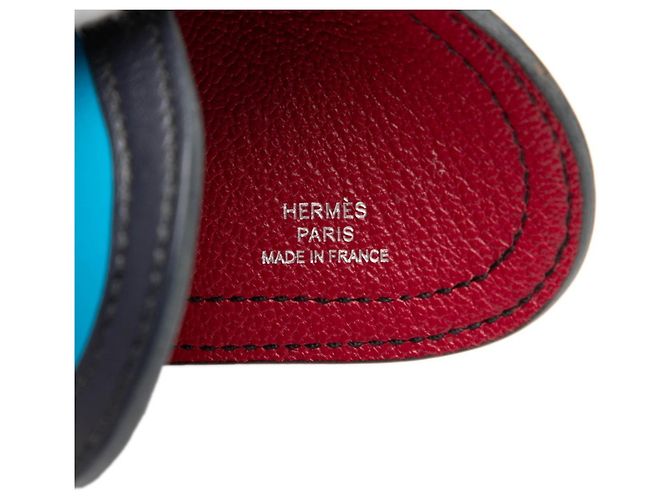 Portachiavi Charm Borsa Camaieu Hermès Blu Arancione - vista 3