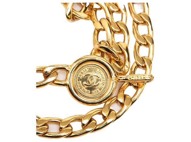 Cambon Chanel Gold Plated Chain Belt Golden - view 3
