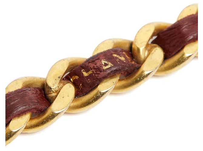 Spilla in Catena di Pelle Classica Chanel circa 1980 D'oro - vista 4