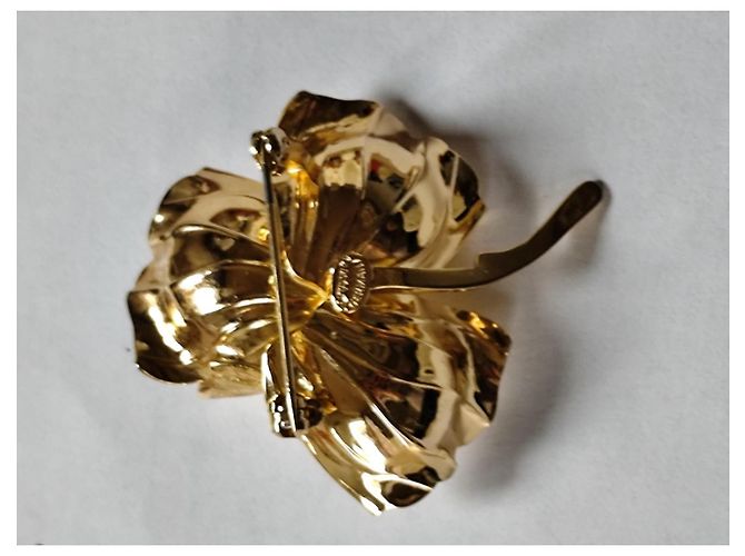 Spilla Christian Dior placcata oro Gold hardware - vista 3