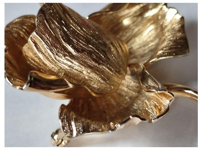 Spilla Christian Dior placcata oro Gold hardware - vista 6