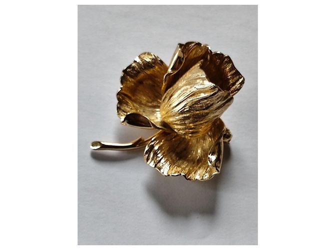 Spilla Christian Dior placcata oro Gold hardware - vista 9